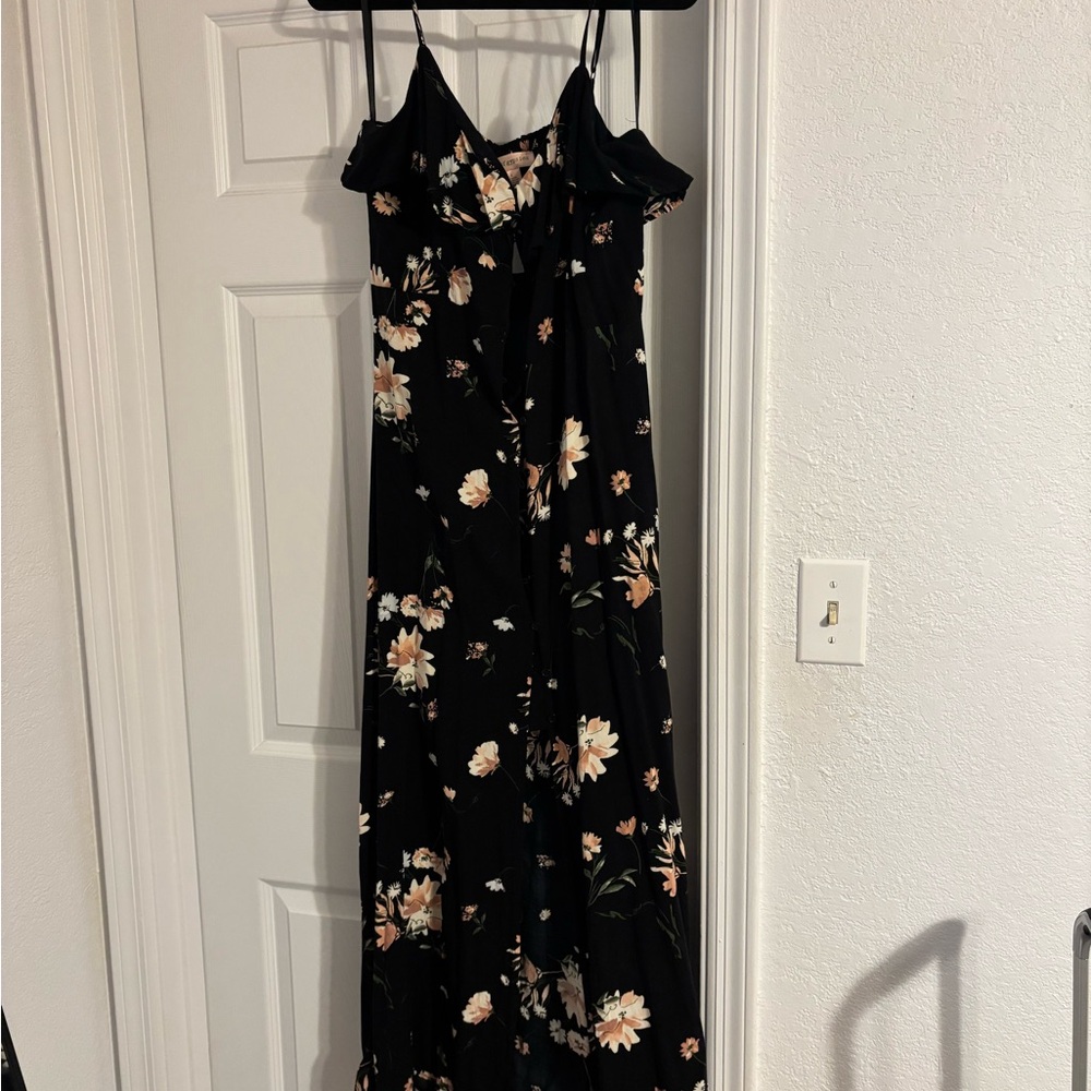 Band of Gypsies Black Floral Maxi Dress